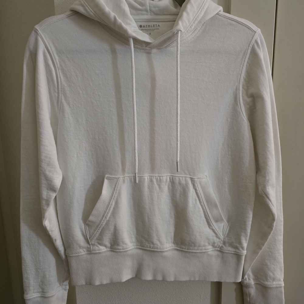 Athleta White Pullover Hoodie